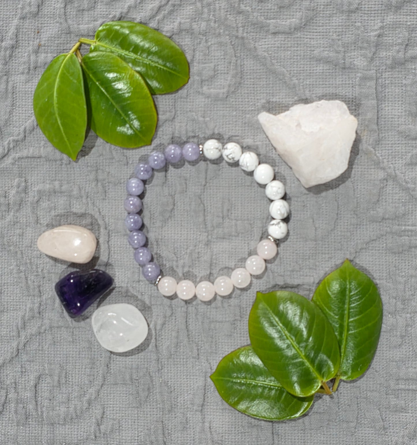 Grace & Balance Bracelet | Rose Quartz, Aquamarine & White Howlite