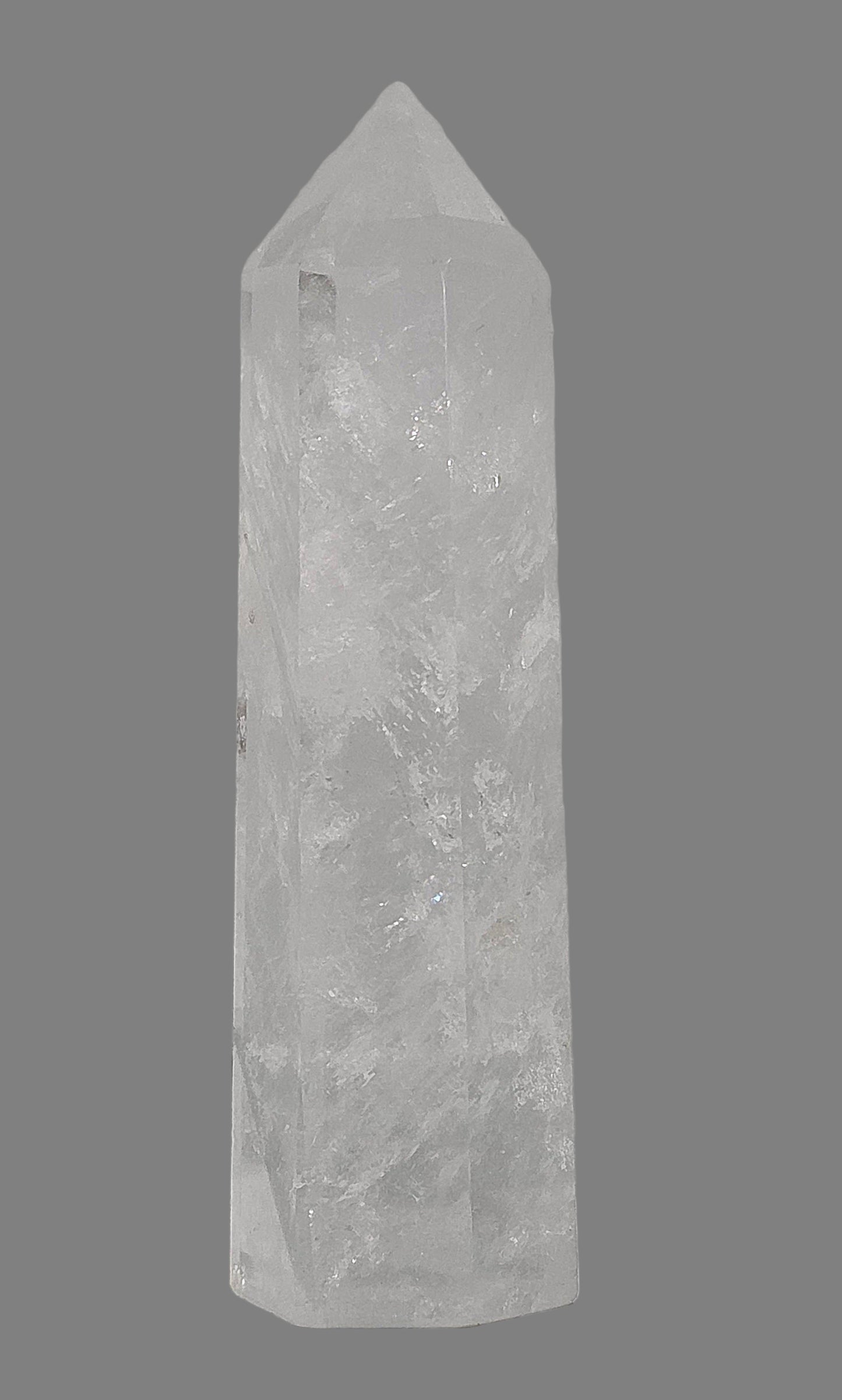 clear quartz crystal tower