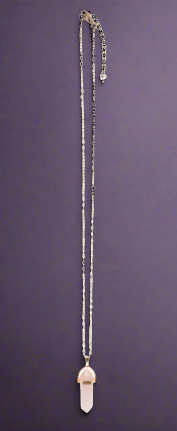 Rose Quartz Crystal Necklace