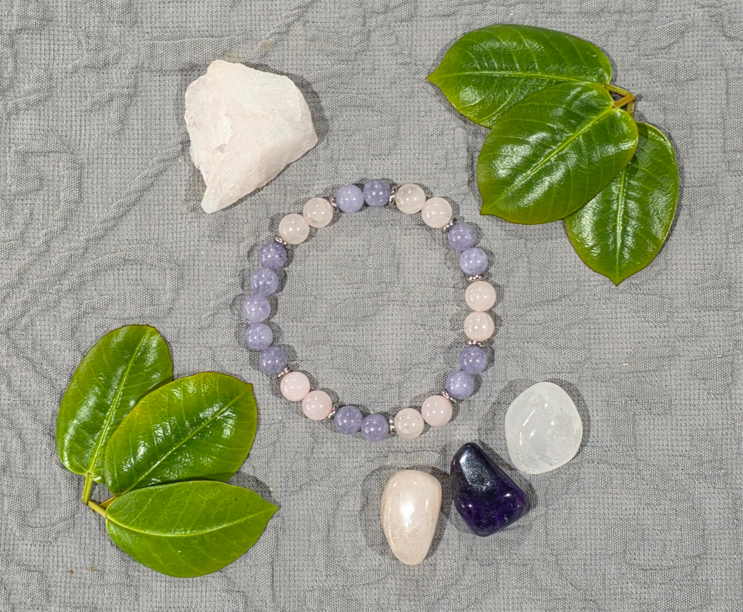 Tranquility & Love Bracelet | Aquamarine & Rose Quartz