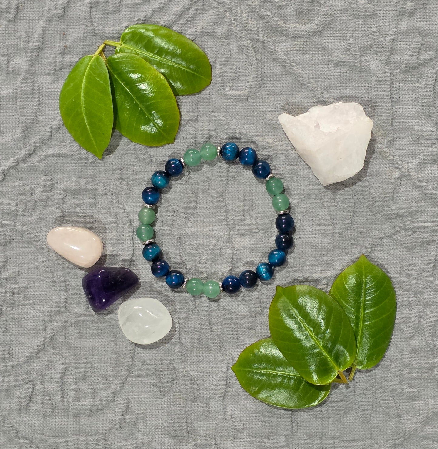 Confidence & Prosperity Bracelet | Green Aventurine & Blue Tigers Eye